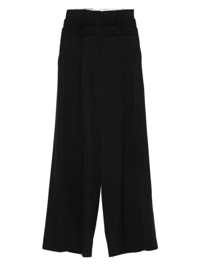 Viktor & Rolf Pleated Trousers In Black