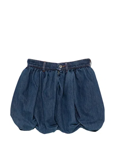 Viktor & Rolf Pumpkin Minirock Mit Ballonsaum In Blue