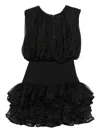 Viktor & Rolf 러플 버블 미니 드레스 In Black