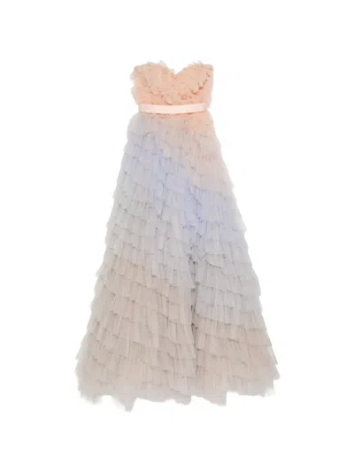 Viktor & Rolf Ruffled Ombré Gown In Multi