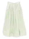 Viktor & Rolf Ruffled Satin A-line Skirt In Green