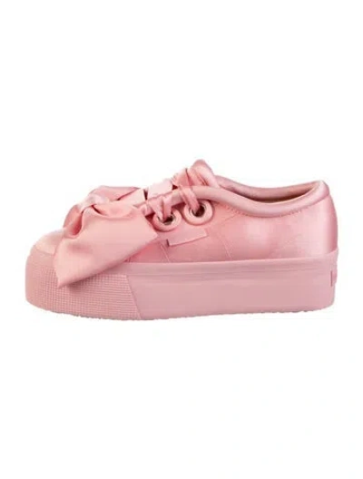 Pre-owned Viktor & Rolf Satin Sneakers In Pink