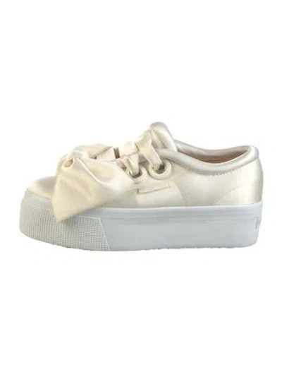 Pre-owned Viktor & Rolf Satin Sneakers In White