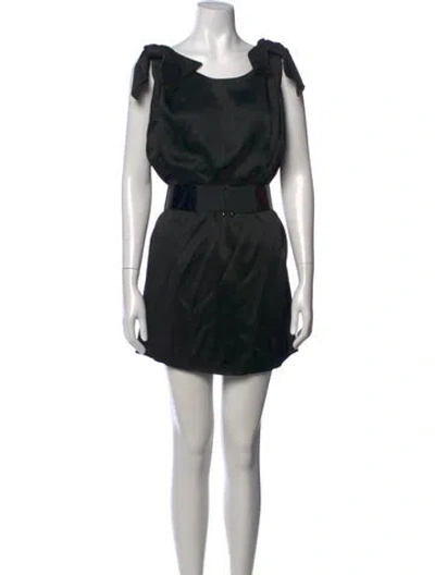 Pre-owned Viktor & Rolf Scoop Neck Mini Dress In Black