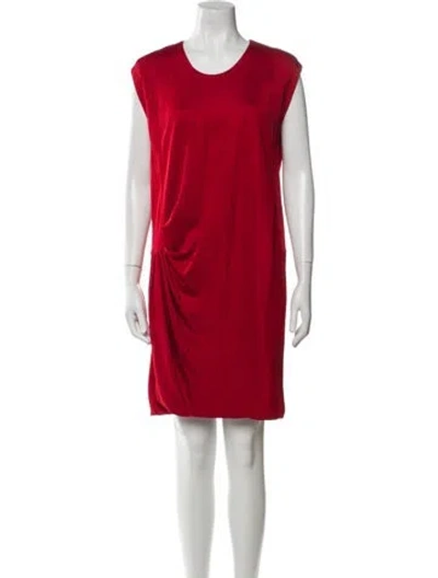 Pre-owned Viktor & Rolf Scoop Neck Mini Dress In Red