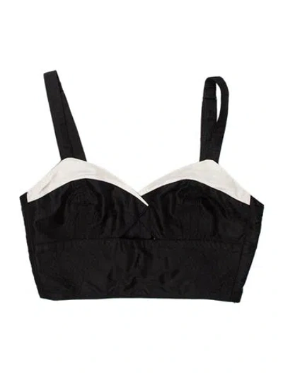 Pre-owned Viktor & Rolf Scoop Neck Sleeveless Sports Bra In Black