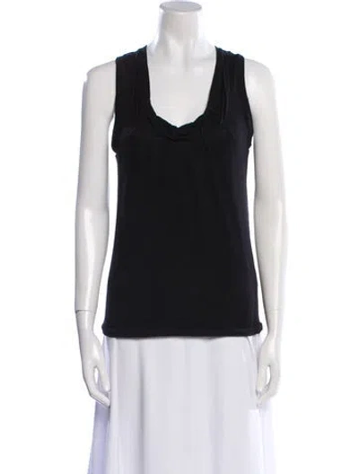Pre-owned Viktor & Rolf Scoop Neck Sleeveless Top In Black