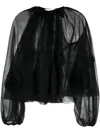 Viktor & Rolf Semi-sheer Tulle Top In Black