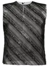 Viktor & Rolf Sequined Tulle Tank Top In Black