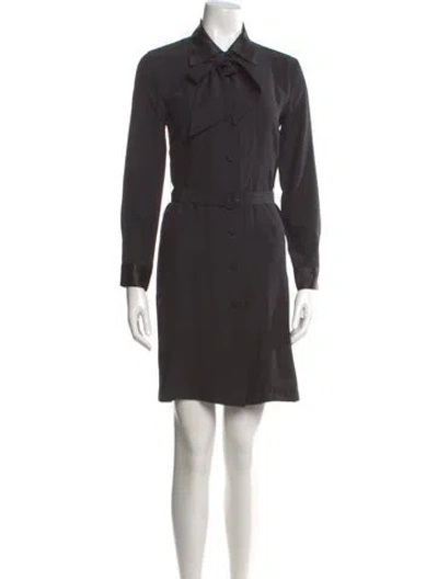 Pre-owned Viktor & Rolf Silk Knee-length Dress In Black