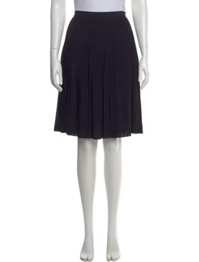 Pre-owned Viktor & Rolf Silk Knee-length Skirt In Black
