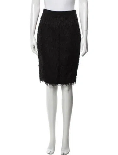 Pre-owned Viktor & Rolf Silk Knee-length Skirt In Black