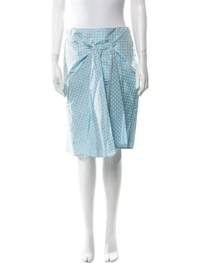 Pre-owned Viktor & Rolf Silk Knee-length Skirt In Blue