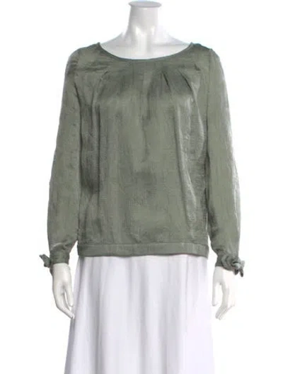 Pre-owned Viktor & Rolf Silk Patterned Blouse In Green