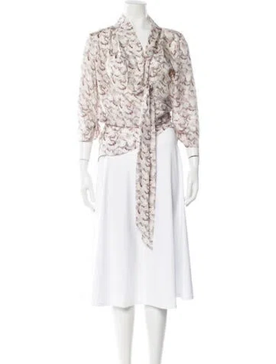 Pre-owned Viktor & Rolf Silk Printed Blouse In Multi