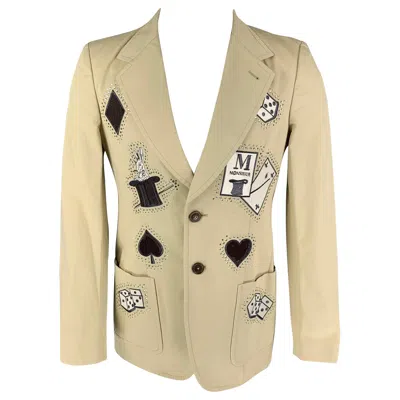 Pre-owned Viktor & Rolf Size 36 Beige Applique Cotton Metal Sport Coat In Brown