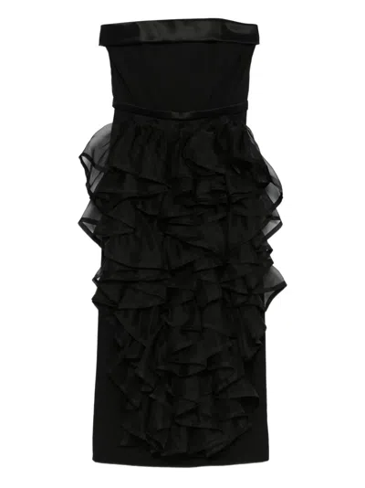 Viktor & Rolf 민소매 미니 드레스 In Brown