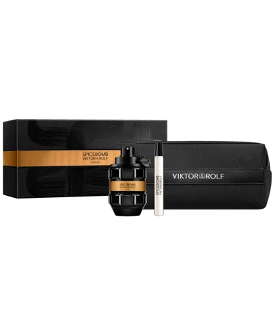 Viktor & Rolf Spicebomb Extreme 3-pc. Eau De Parfum And Eau De Toilette Gift Set With Designer Pouch In Black