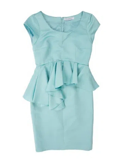 Pre-owned Viktor & Rolf Square Neckline Knee-length Dress In Blue