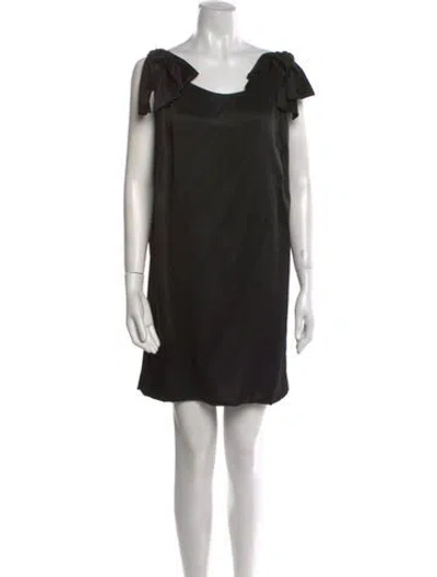 Pre-owned Viktor & Rolf Square Neckline Mini Dress In Black