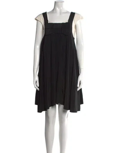 Pre-owned Viktor & Rolf Square Neckline Mini Dress In Black