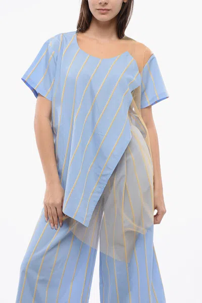 Viktor & Rolf Striped Blouse In Blue