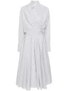 Viktor & Rolf Striped Shirt Wrap Maxi Dress In 白色