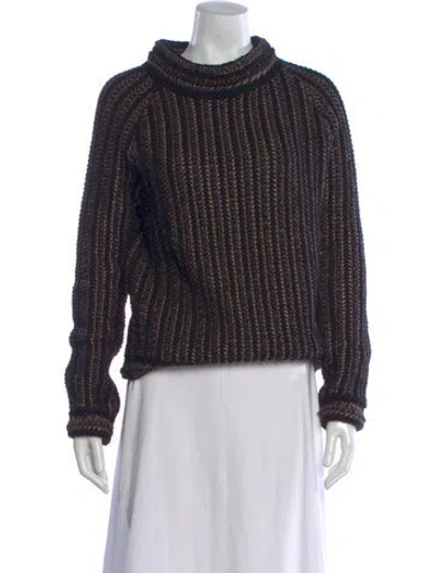 Pre-owned Viktor & Rolf Striped Turtleneck Sweater In Multi