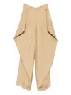 Viktor & Rolf Triangle-shaped Organic-cotton Trousers In Neutral