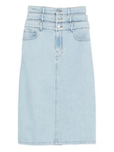Viktor & Rolf 트리플 레이어 데님 스커트 In Blue