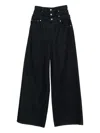 Viktor & Rolf Triple Layered-waist Jeans In Black