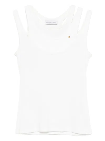 Viktor & Rolf Triple Strap Top In White
