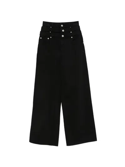 Viktor & Rolf Jeans Im Layering-look In Black