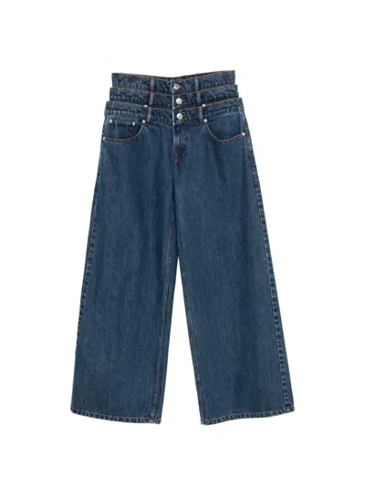 Viktor & Rolf Jeans Im Layering-look In Blue