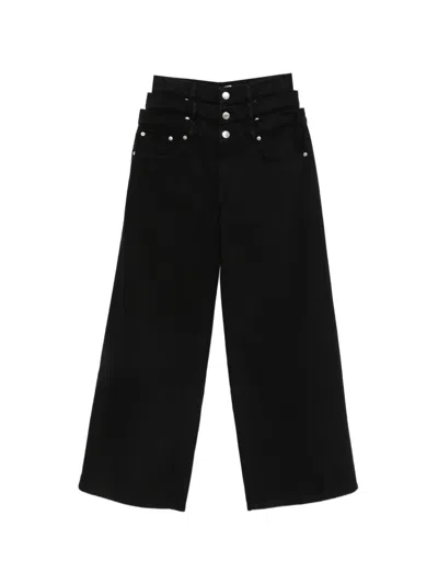 Viktor & Rolf Jeans Im Layering-look In Black