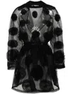 Viktor & Rolf Tulle Floral-appliqué Blazer In Black
