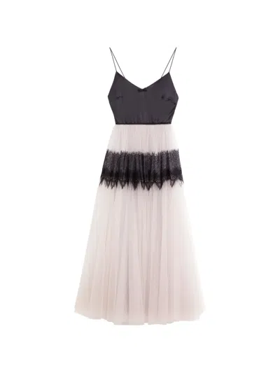 Viktor & Rolf Tulle Lace-trim Maxi Dress In Multi