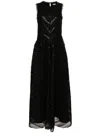 Viktor & Rolf Sequined Tulle Maxi Dress In Black