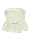 Viktor & Rolf Tulle Ruffle Sleeveless Top In Green
