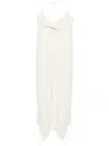 Viktor & Rolf Upside-down Crepe Slip Dress In 中性色