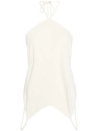 Viktor & Rolf Upside-down Crepe Top In 中性色