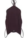 Viktor & Rolf Upside-down Crepe Top In 紫色