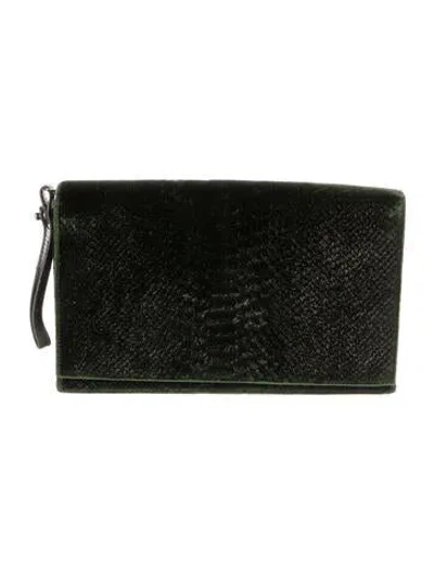 Pre-owned Viktor & Rolf Velvet Clutch Bag In Green