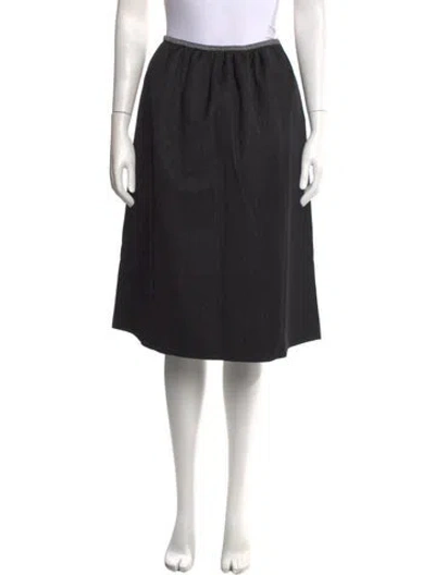 Pre-owned Viktor & Rolf Vintage Midi Length Skirt In Black