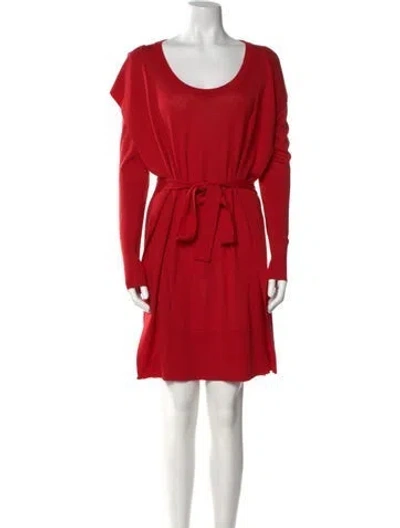 Pre-owned Viktor & Rolf Virgin Wool Knee-length Dress In Red