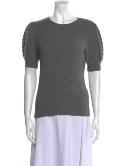Pre-owned Viktor & Rolf Virgin Wool Scoop Neck Sweater In Gray