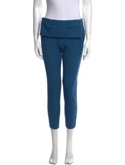 Pre-owned Viktor & Rolf Virgin Wool Skinny Leg Pants In Blue