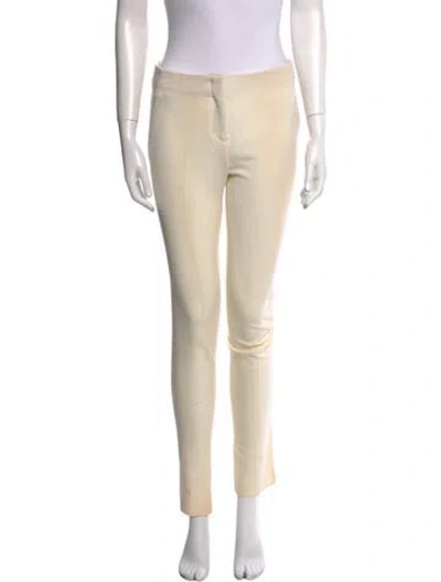 Pre-owned Viktor & Rolf Virgin Wool Skinny Leg Pants In Neutral