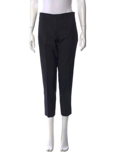Pre-owned Viktor & Rolf Virgin Wool Straight Leg Pants In Black
