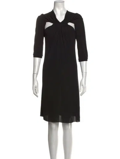 Pre-owned Viktor & Rolf V-neck Knee-length Dress In Black